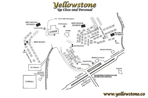 roosevelt lodge yellowstone map
